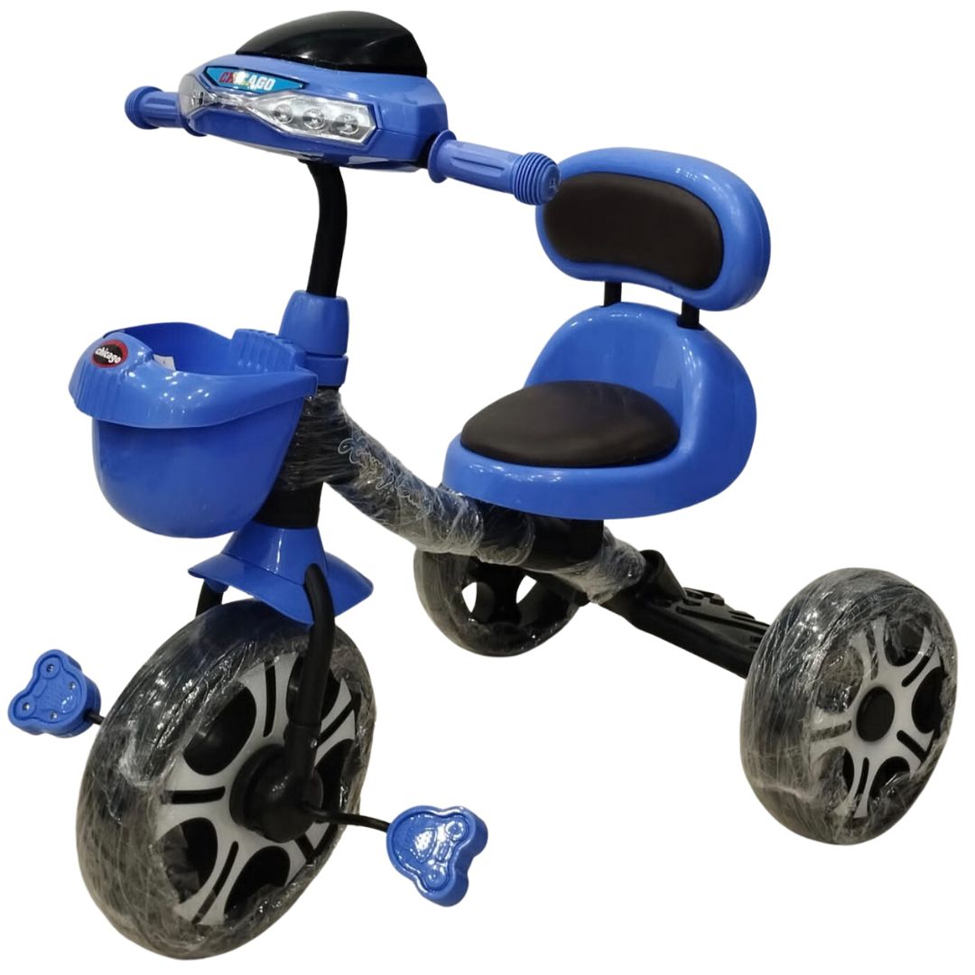 Black and Blue Three Wheeler Kids Tricycle