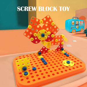 DIY Nuts Screw Assembly Pattern Blocks For Kids