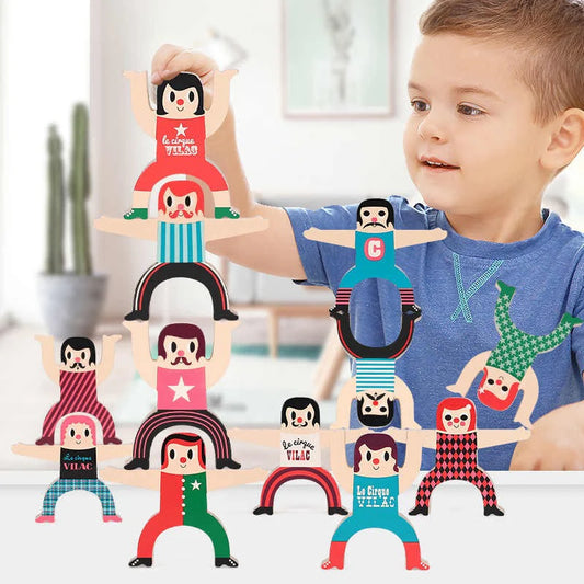 12 Pieces Hercules Stacking Balance Man Blocks Game For Kids