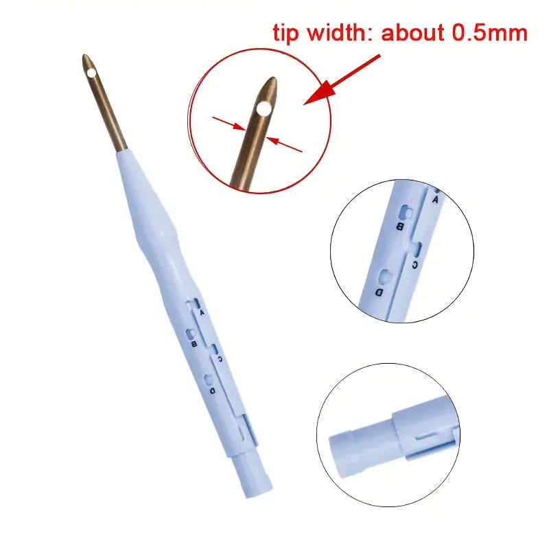 Light Blue DIY Punch Needle Kit with Stainless Steel Pen