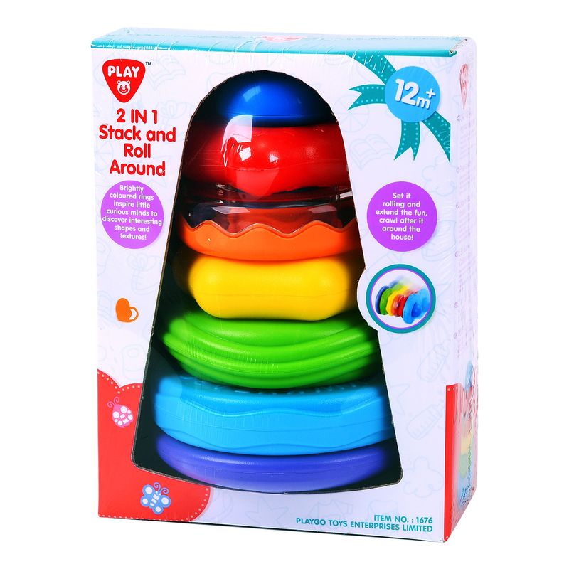 PlayGo 2 in 1 Stack and Roll Around – Toys for Kids