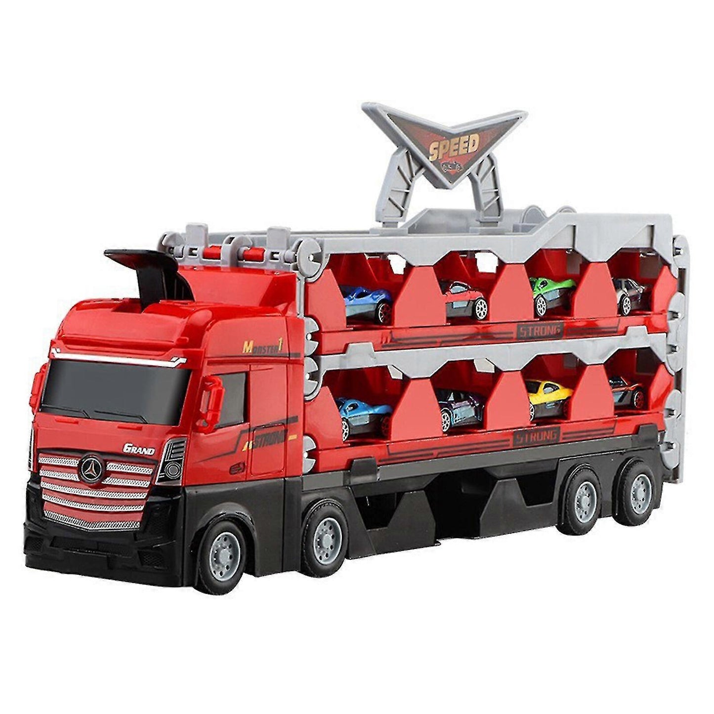 Kids Mega Hauler Truck With Ejection Race Track