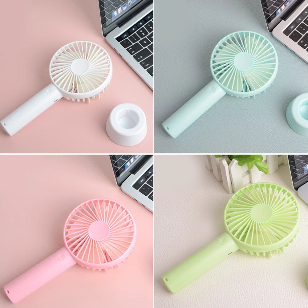 Mini Portable Battery Operated Hand Fan Electric USB Rechargeable,  For Outdoor Travel (R&D)