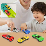 Carrier Truck Toy Car Transporter Includes 6 Metal Cars Toy for Boys Great Gift