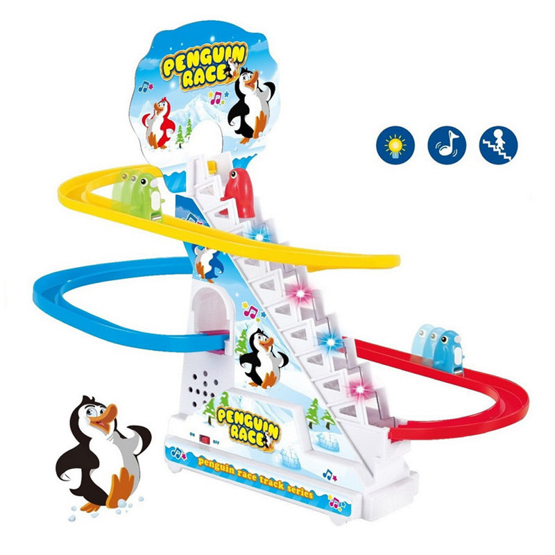 Penguin Race Track Set with Flashing Lights and Music