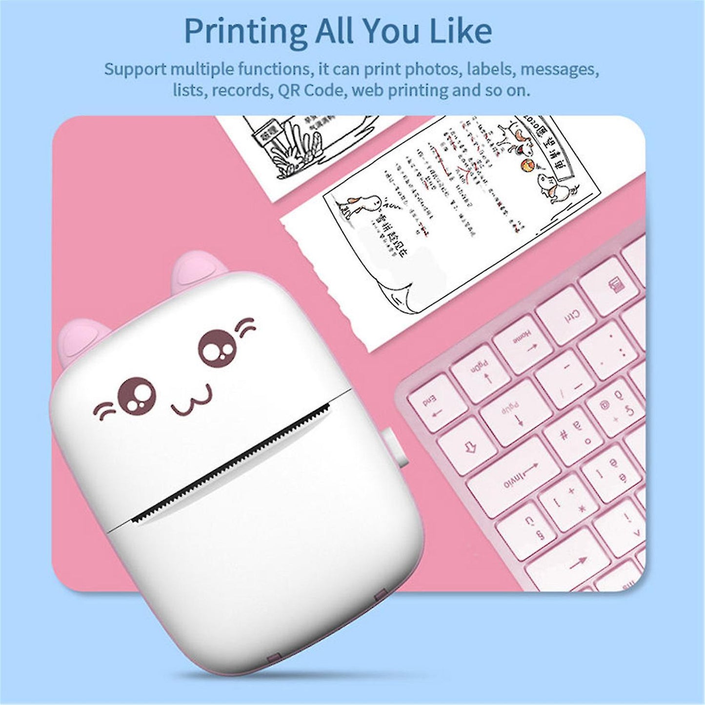 Mini Pocket Thermal Printer Wireless Bluetooth Photo Printing Machine