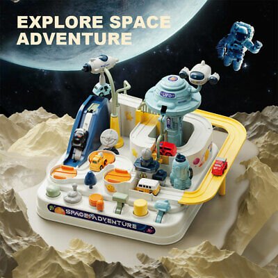 Explore Space Car Adventure Race Track Toy For Toddlers  With 4 Car Rescue Adventure Toy Gift For Kids