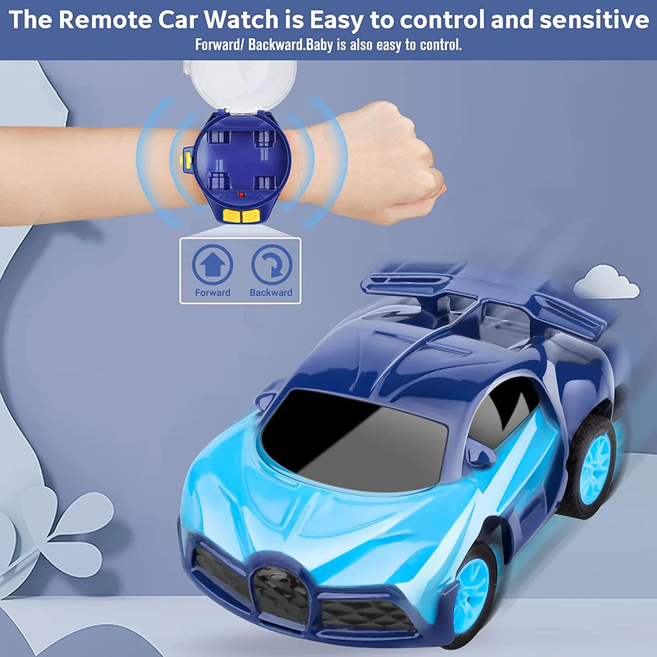 Watch Remote Control Car Toy Mini Watch Control Car Toys Cute Watch RC Car Toy With Light Attractive Gift For Boys And Girls