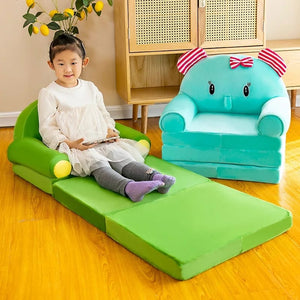 Comfortable Stuffed Folding Stuff Cartoon Plush Kids Sofa Chair Bed