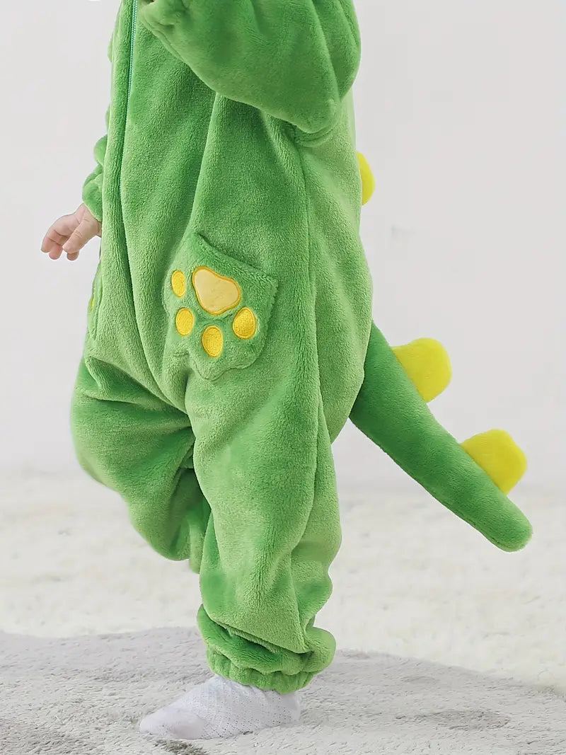 Little Baby Cute Cartoon Dinosaur Long Sleeve Hooded Romper (PRE-ORDER)