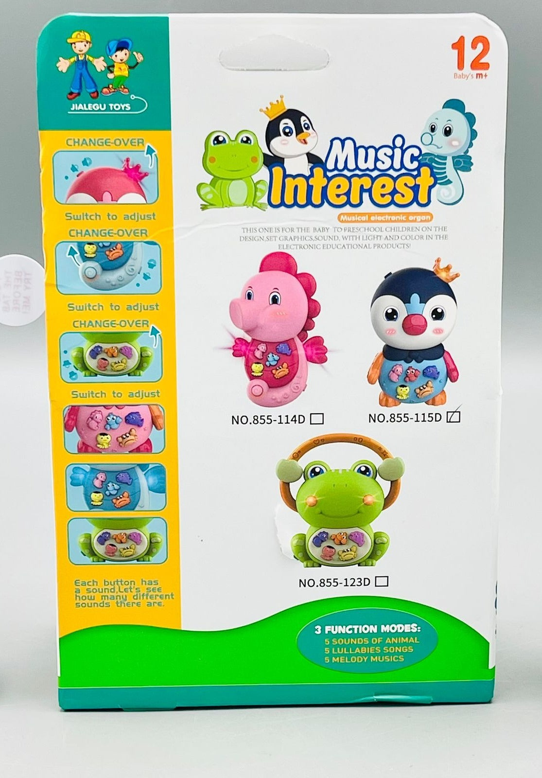 Baby Electric Penguin Piano Kid Instrument Music Early Education Animal Plastic Toy With Light And Music