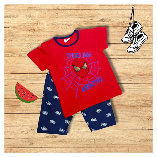 Spider Man Baby Boys' 2 Piece Summer Cartoon Character Sets Clothes for Toddler