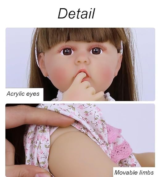 Realistic Reborn Baby Lifelike Full Silicone Body Girl Doll