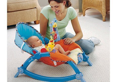 Plutofit Newborn-to-Toddler Portable Rocker Bouncer Chair