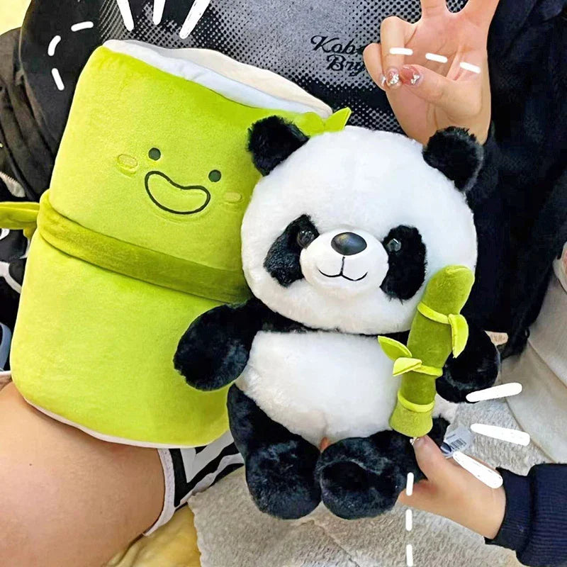 30cm Panda Cushion Bamboo Pillows Plush Toy