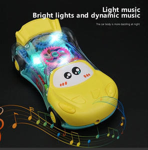 Music Simulation Phone Inertial Pull-Back Car Light Music Player