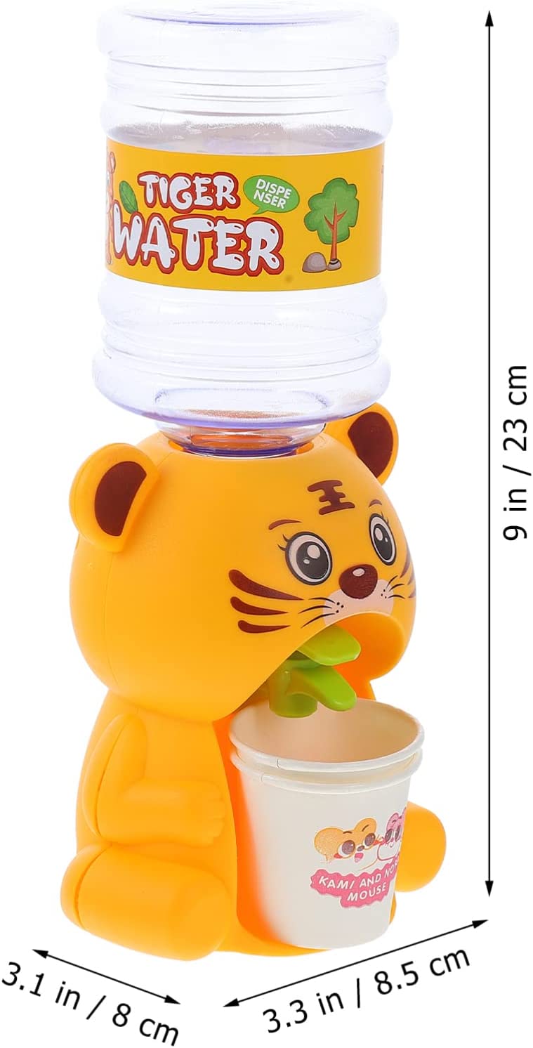 Mini Water Dispenser Cartoon Tiger Water Dispenser For Kids Pretend Play Toys Drinking Water Fountains For Kids Gift