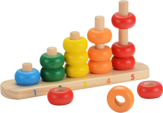 Stack and Count Rings Wooden Play Toys