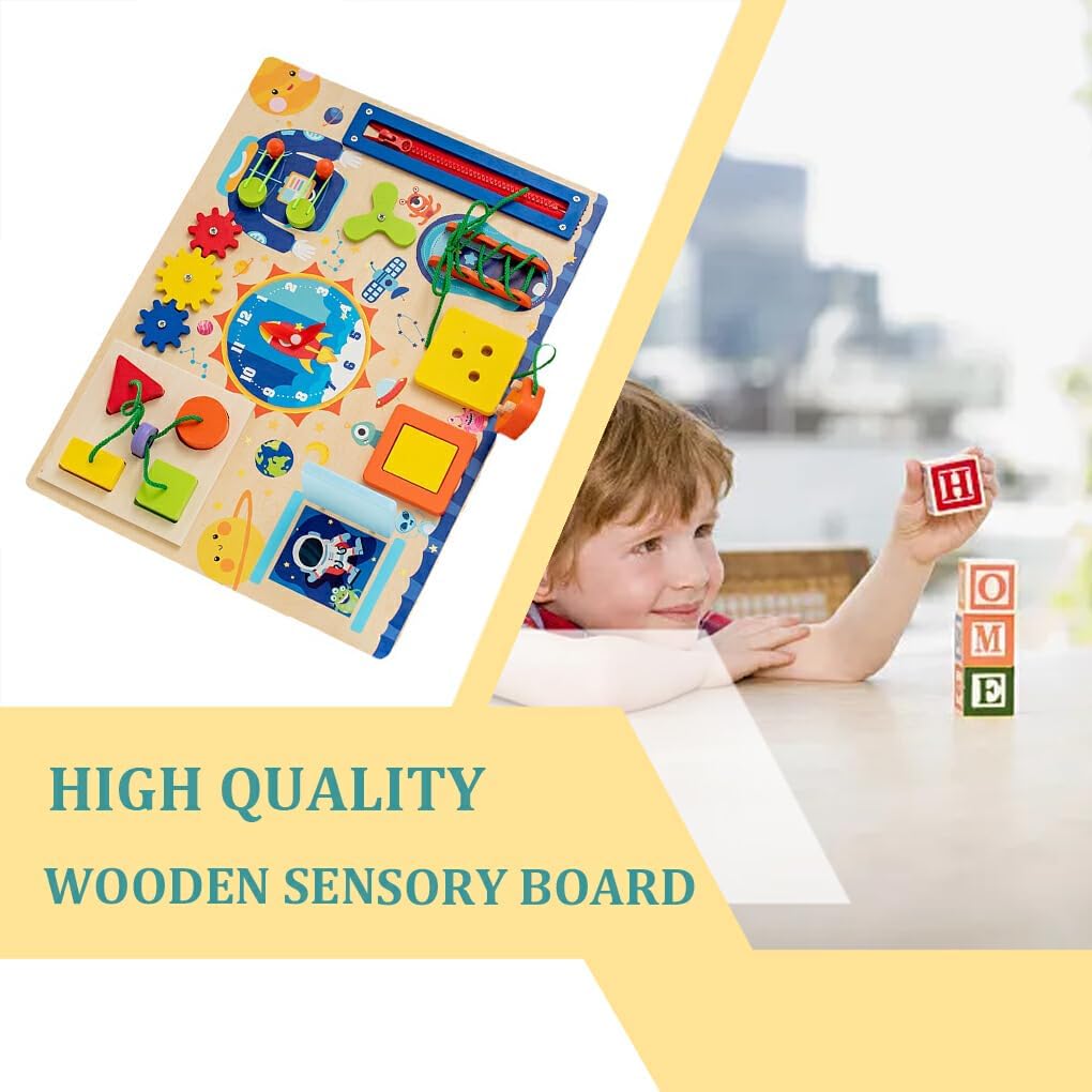 Busy Board for Toddlers Built for Safety and Adventure Fun On Go Wood Board