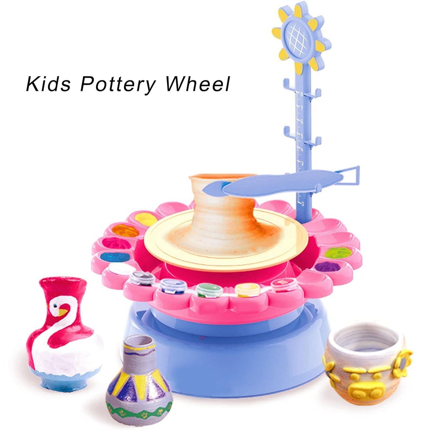 Sunflower Pottery Wheel Pottery Shaping Machine Air Drying Modeling Clay Tool for Kids