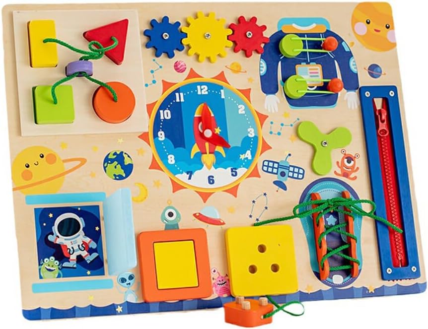 Busy Board for Toddlers Built for Safety and Adventure Fun On Go Wood Board