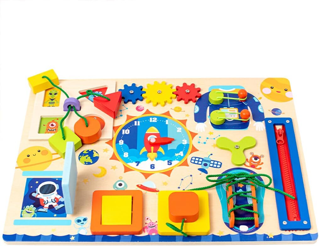 Busy Board for Toddlers Built for Safety and Adventure Fun On Go Wood Board