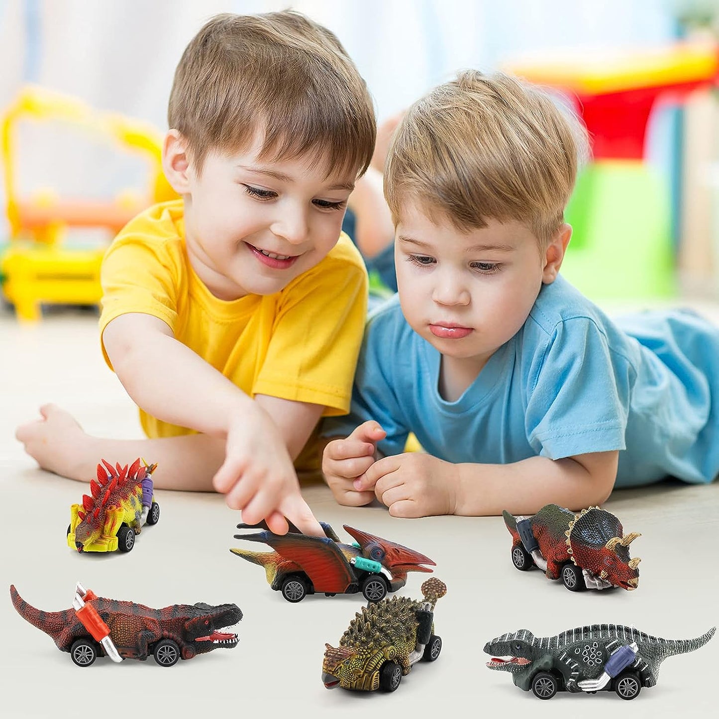 Motorcade Dinosaurs Special Team Toys for Boys and Girls, Pack of 6