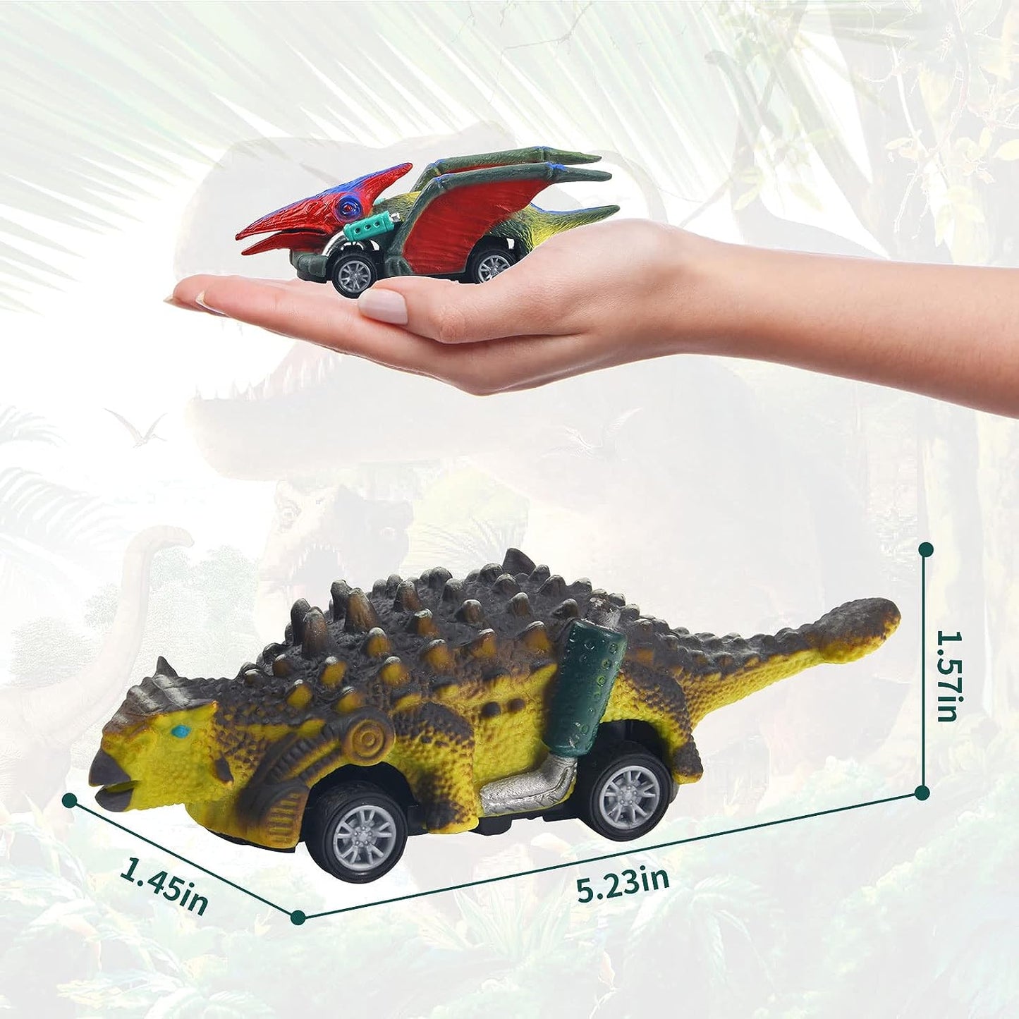 Motorcade Dinosaurs Special Team Toys for Boys and Girls, Pack of 6