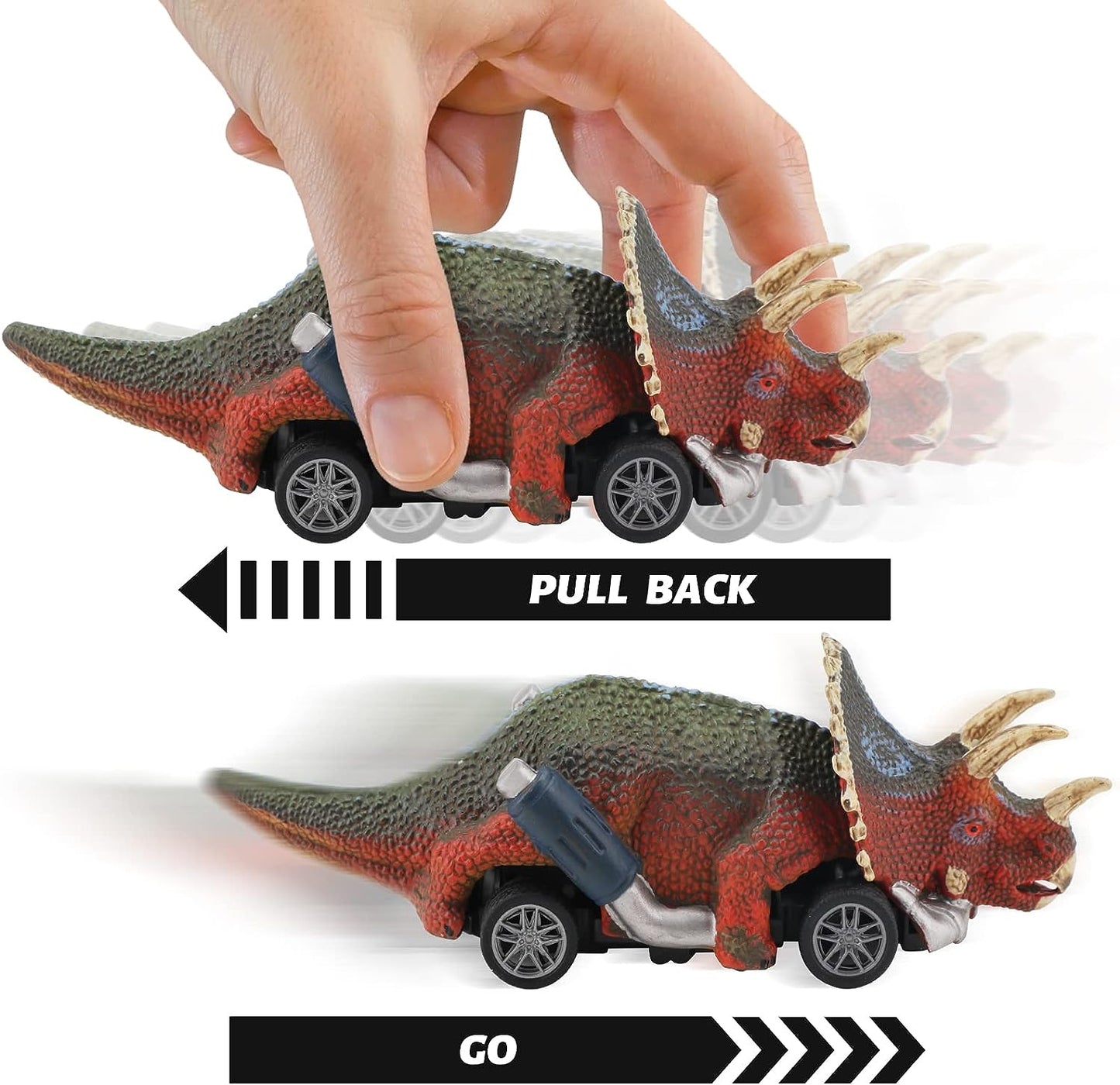 Motorcade Dinosaurs Special Team Toys for Boys and Girls, Pack of 6