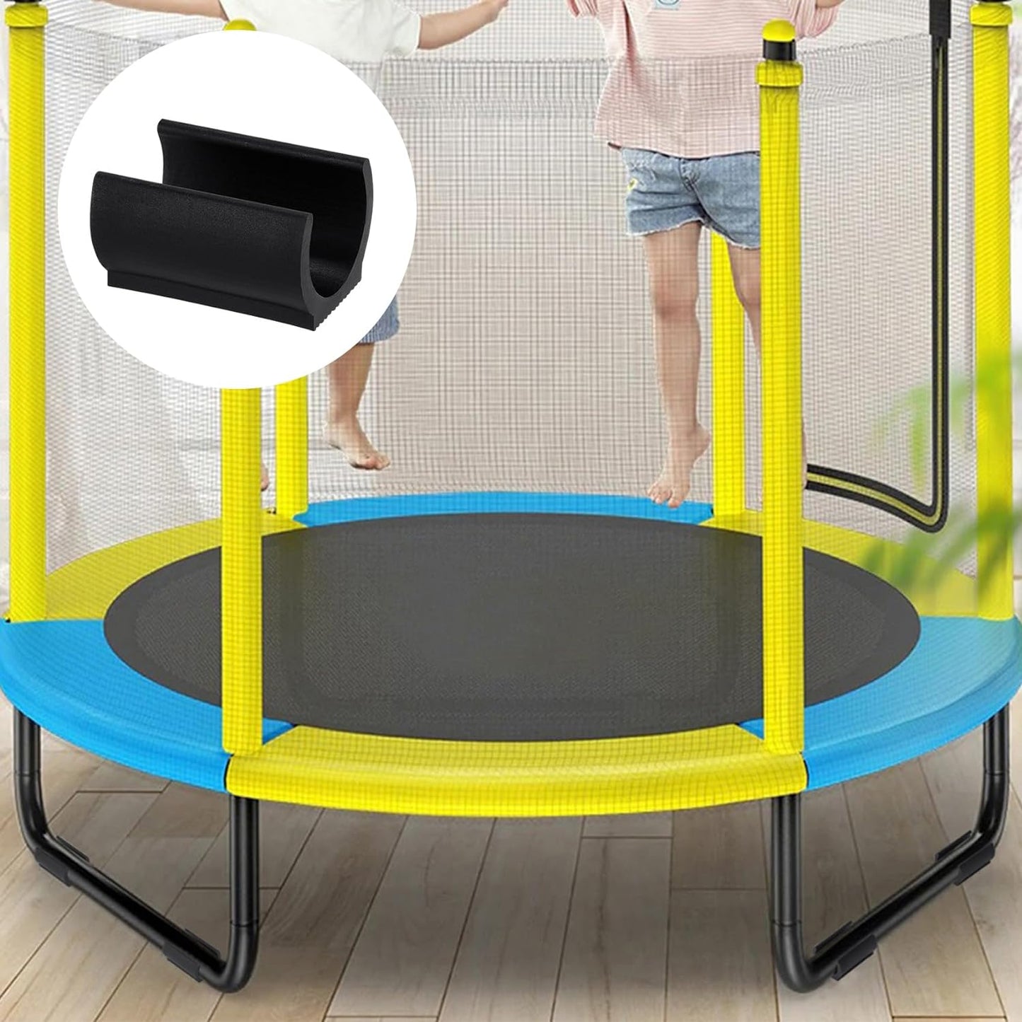 Trampoline with Safety Net & U-Shape Legs for Kids | Indoor & Outdoor