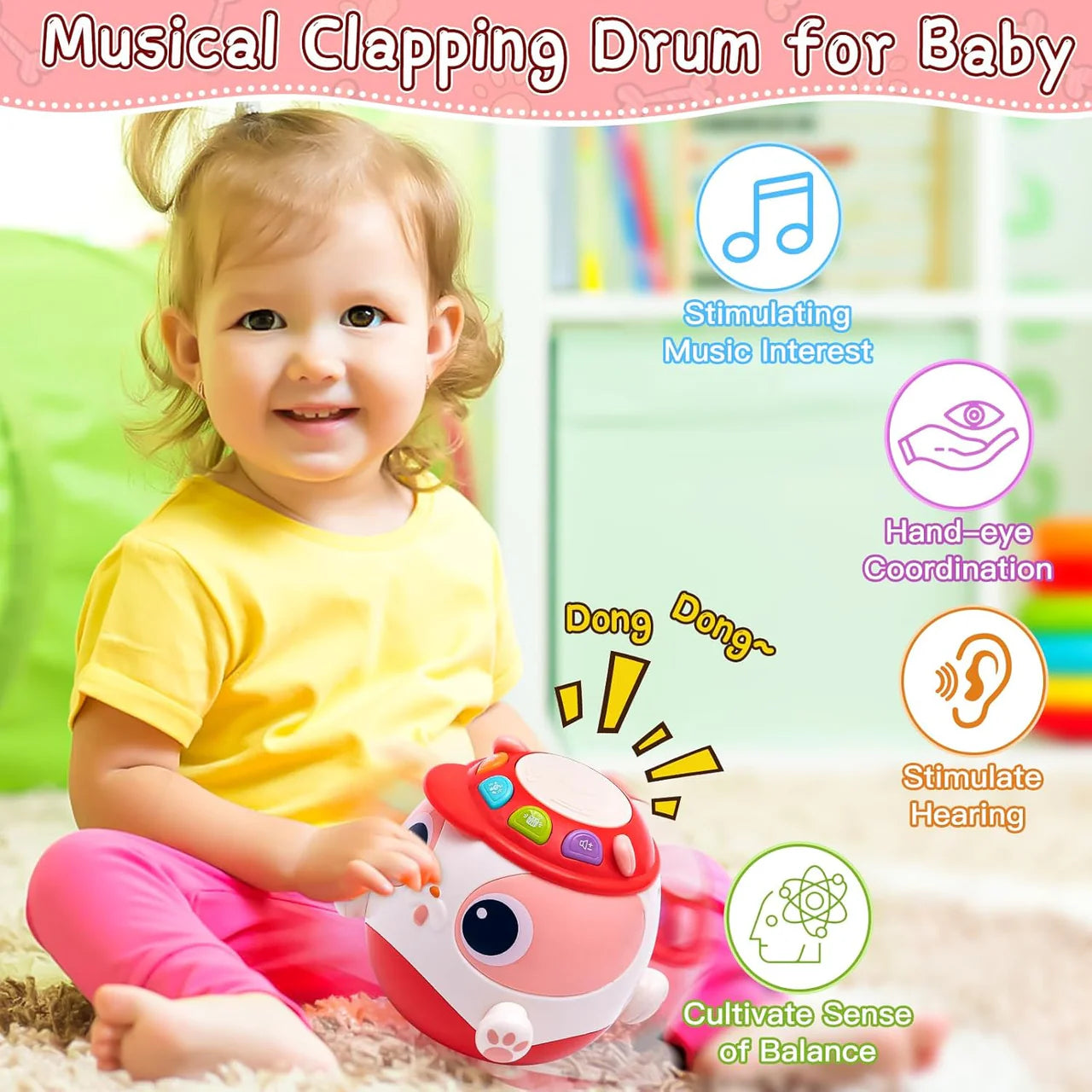 Huanger Musical Hand Clap Tumbler Drum