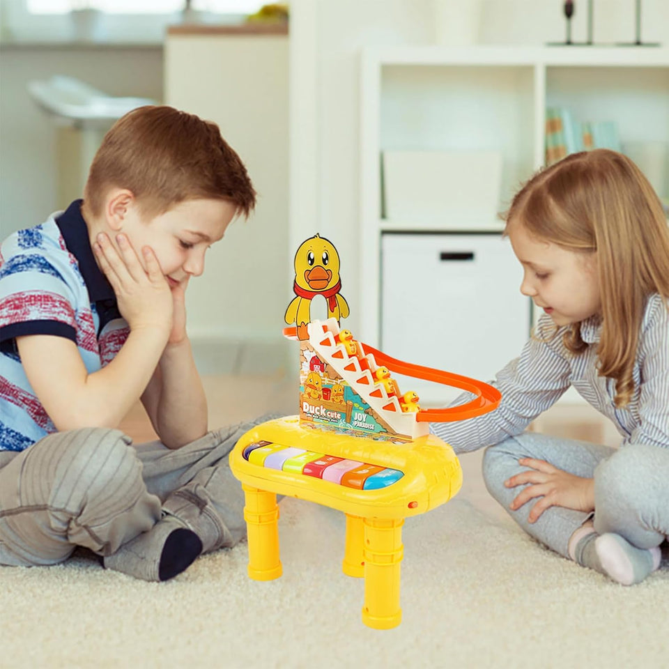 Duck Climbing Stairs Toy Rail Car USB Charging