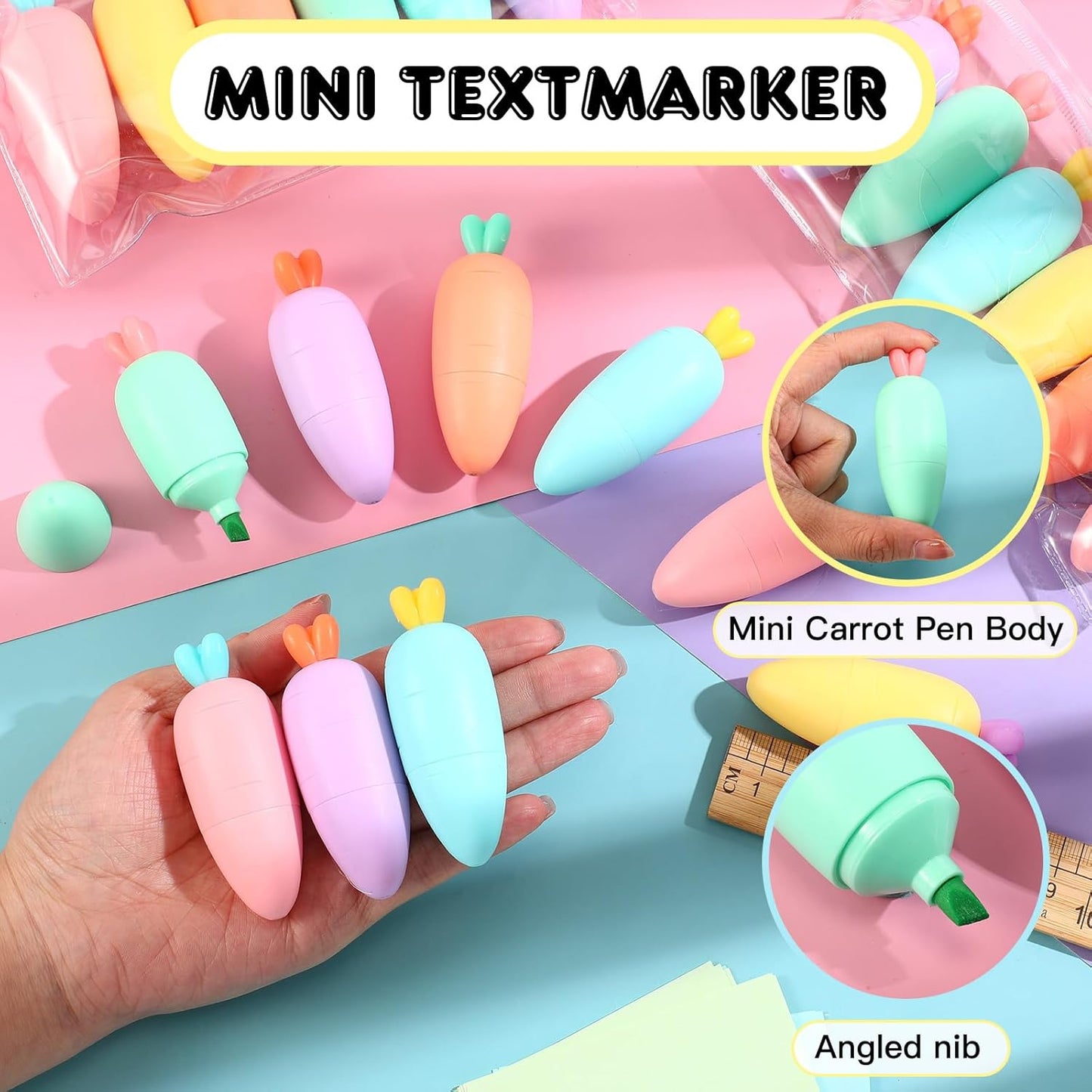 Pack of Cute 6 Mini Highlighter Set