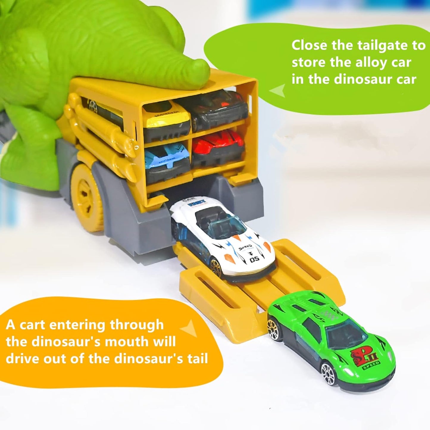 Transport Truck Playset with 6 Metal Cars and Activity Play Mat