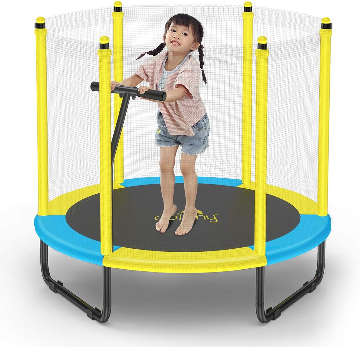 Trampoline with Safety Net & U-Shape Legs for Kids | Indoor & Outdoor