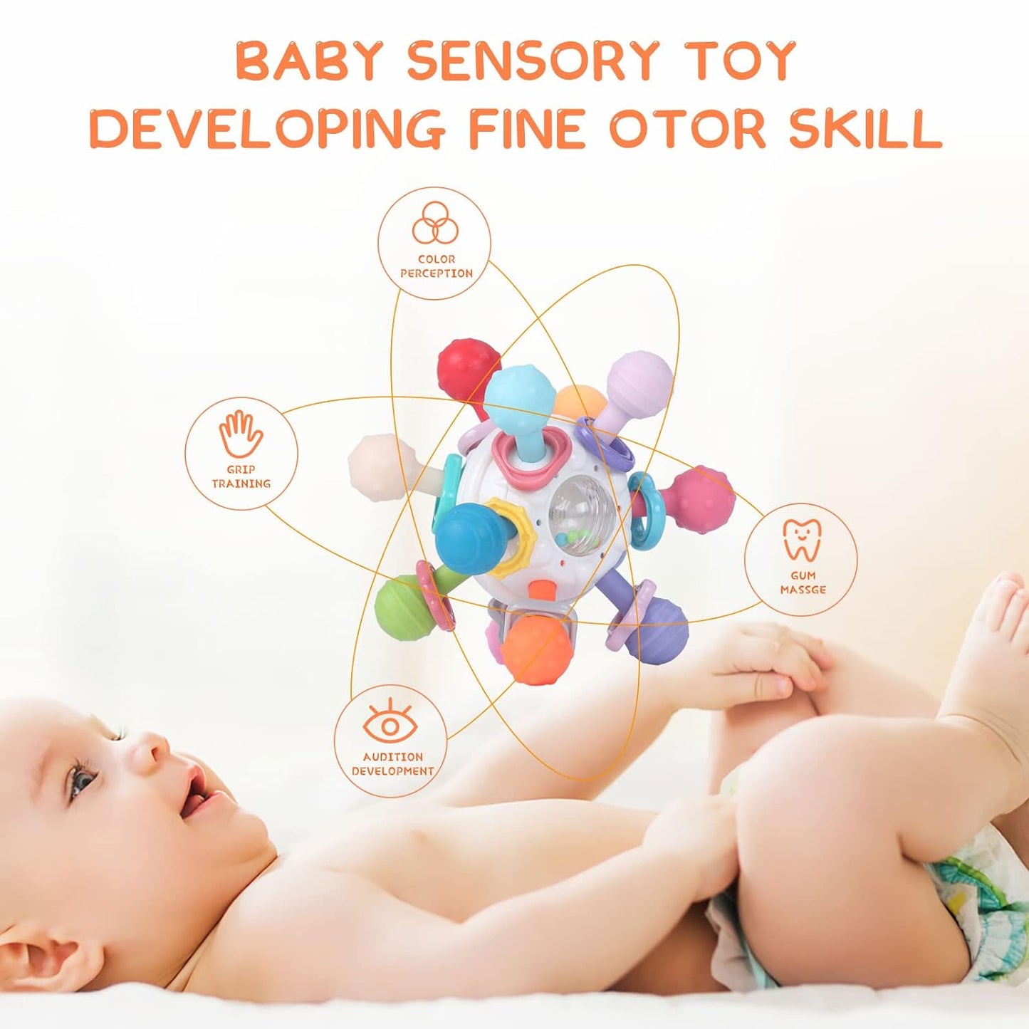 Baby Teething Toys for 0-6 Months