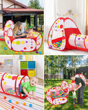 Indoor /Outdoor Play Tunnel and Play Tent Cubby