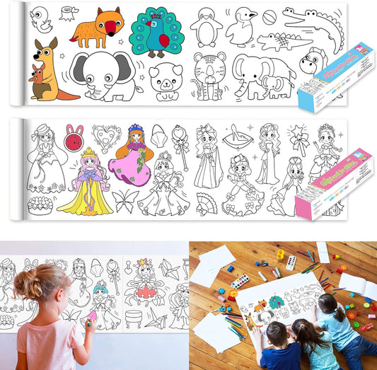 Children's Coloring Drawing Sticker Roll