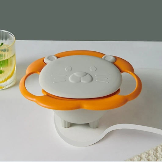 Children Don't Pour Bowls Baby's Complementary Food Tableware 360 Degree Rotating Gyro Bowl Doesn't Pour Anti Spill Anti Drop Tableware