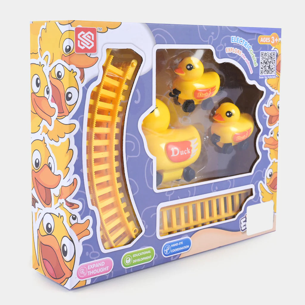 Yellow Duck Electric Rail Toy For Kids