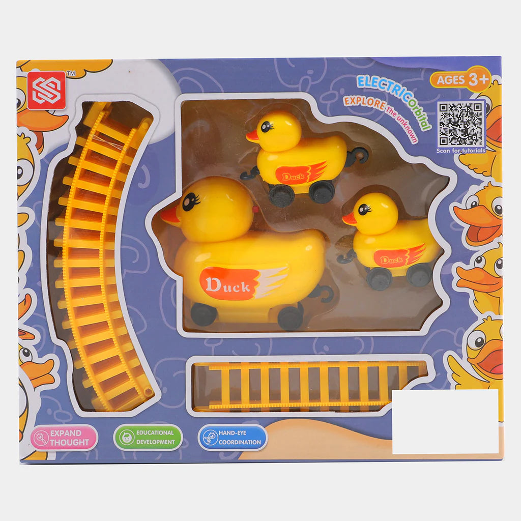 Yellow Duck Electric Rail Toy For Kids