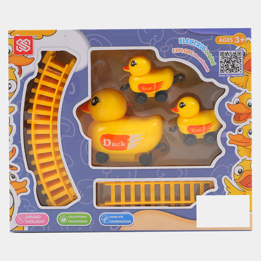 Yellow Duck Electric Rail Toy For Kids