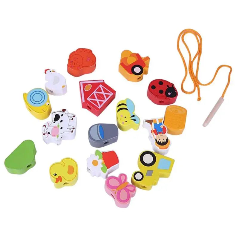 Classic World Traffic Beads Lacing Toy for Baby Toddler Early Learning Education