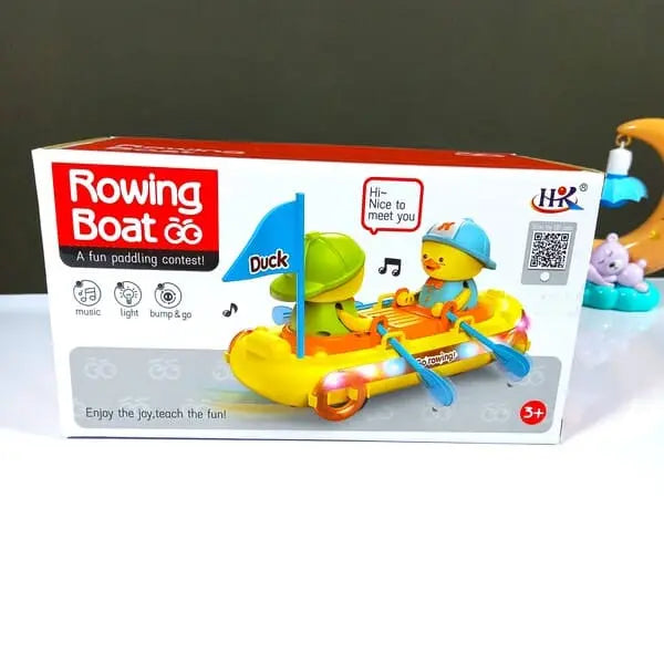 Bump & Go Duck Boat Toy With Music & Lights