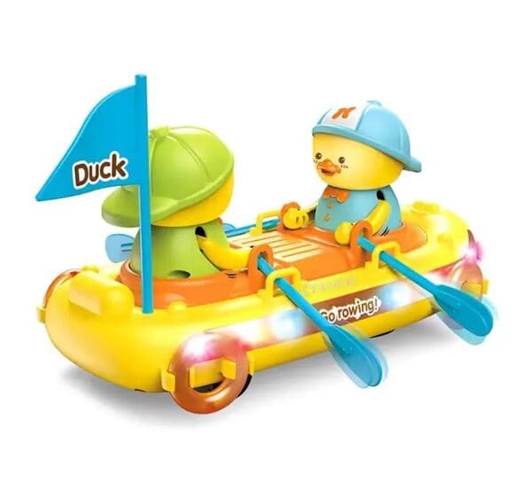 Bump & Go Duck Boat Toy With Music & Lights