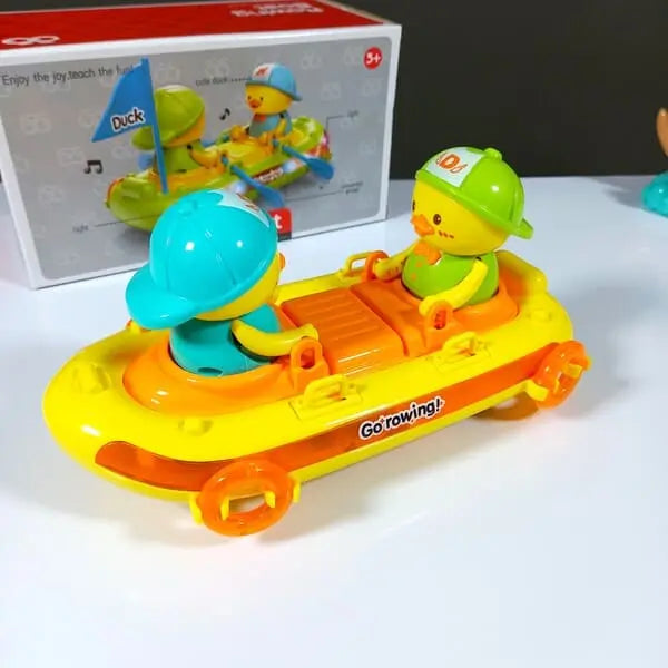 Bump & Go Duck Boat Toy With Music & Lights