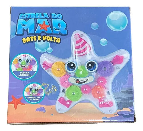 Transparent Gear StarFish Toy With Music & Lights