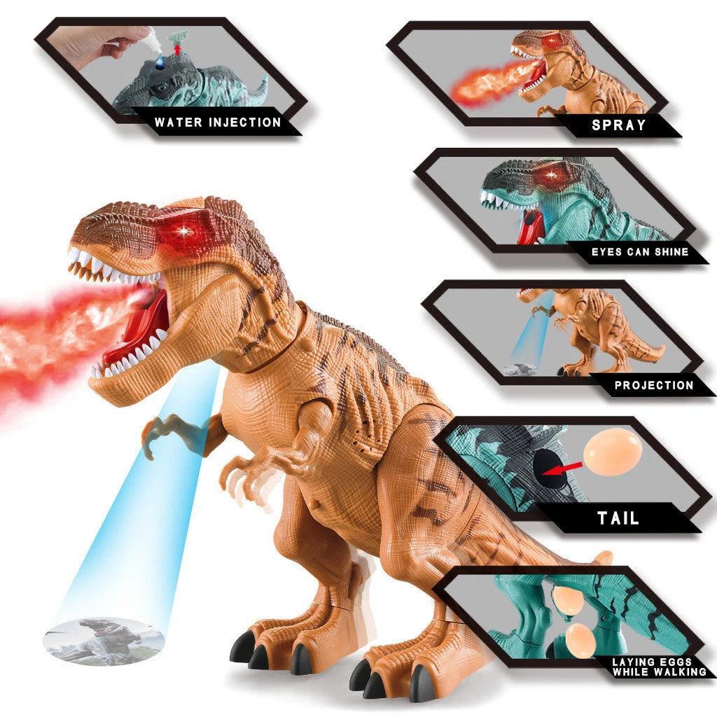 Electric Walking Dinosaur Toy Simulation Dinosaur Spray Projection Remote Control Electronic Robot Dinosaur for Kids Toys Gift