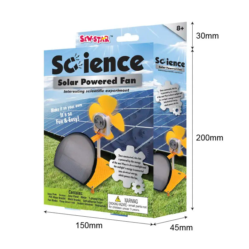 Creative Kids Children Easy Operate Simple Mechanical DIY Science Educational Solar System Power Fan Toys