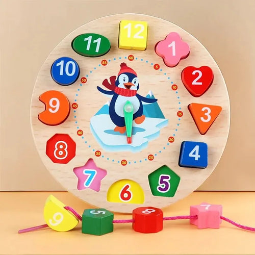 Montessori Wooden Clock Toys for Babies